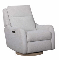 Parker House Quinn Power Swivel Glider Recliner w/ Headrest, Lumbar & Wood Base