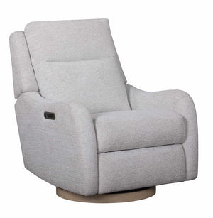 Parker House Quinn Power Swivel Glider Recliner w/ Headrest, Lumbar & Wood Base