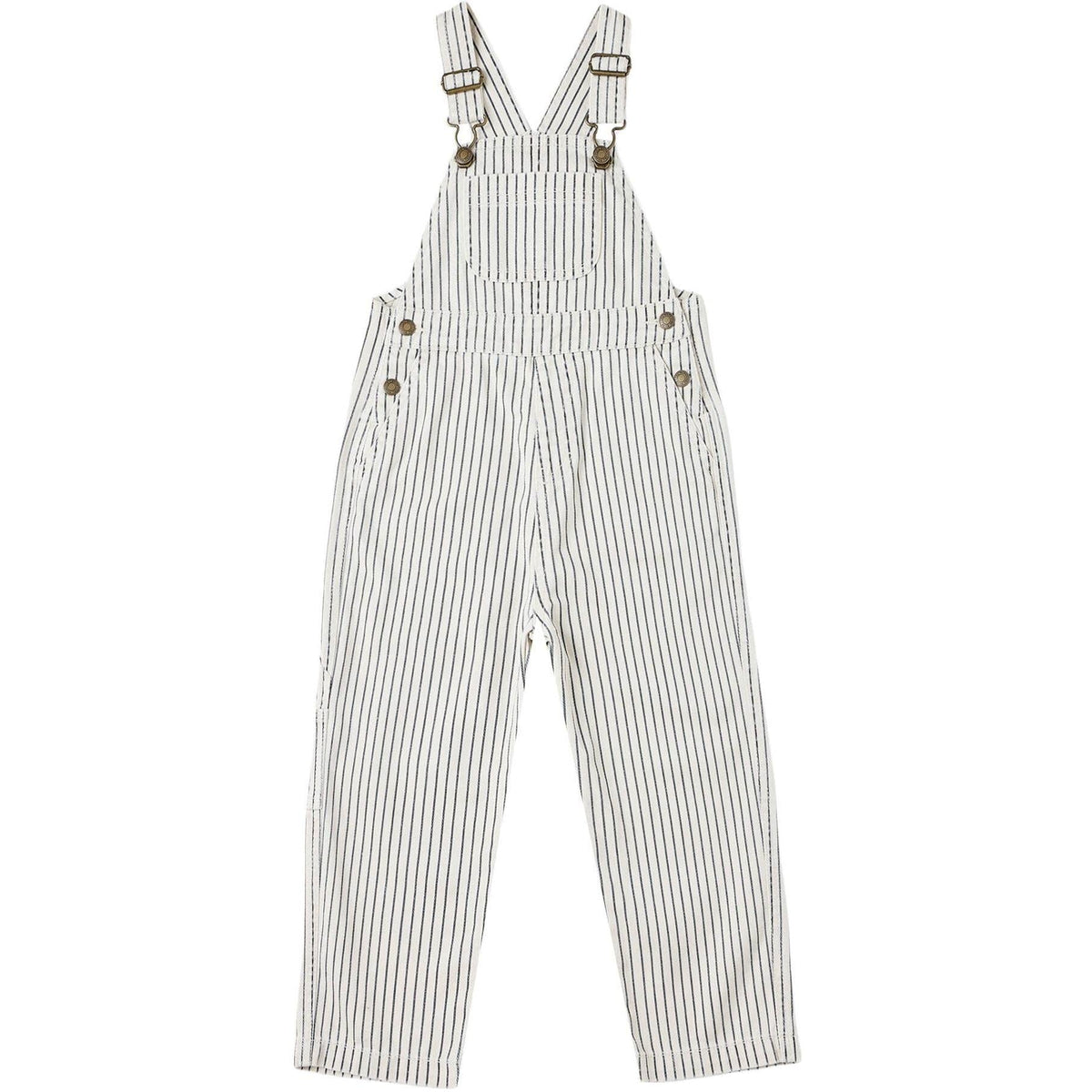 Rylee + Cru Utility Overall || Navy Pinstripe