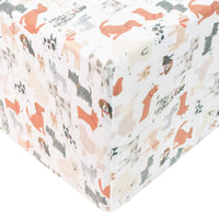 Copper Pearl Premium Knit Fitted Crib Sheet- Rufus