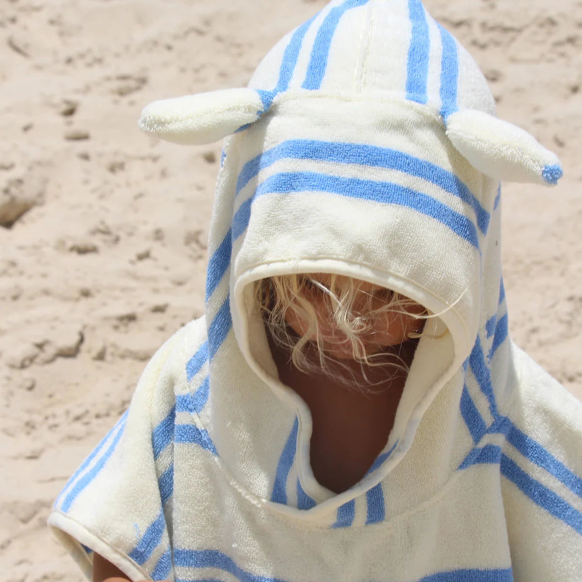 Sunnylife Kids Hooded Towel Sammy Blue