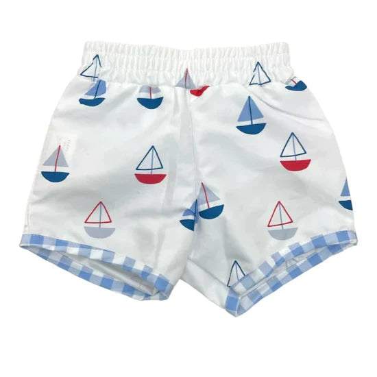 Sugar Bee Clothing Sail Boat Swim Shorts