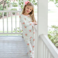 Nanducket Santa’s Sweetheart Two Piece Pink Santa Print