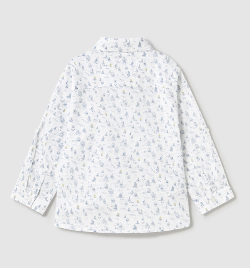 Mayoral Seaside Baby Long-Sleeve Printed Shirt