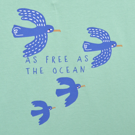 Batela "As free as ocean" Bird T-shirt