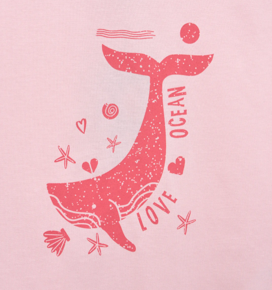 Batela Whale and Heart T-Shirt