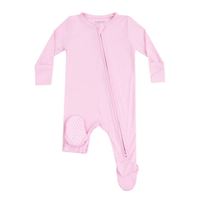 Angel Dear 2 Way Zipper Footie - Solid Lilac Sachet