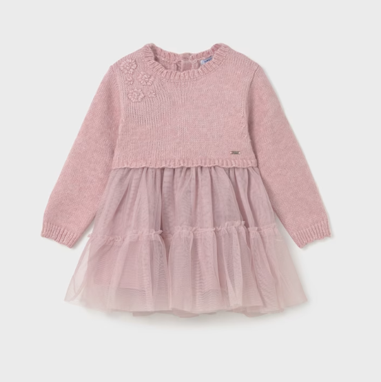 Mayoral Baby Knit and Tulle Dress