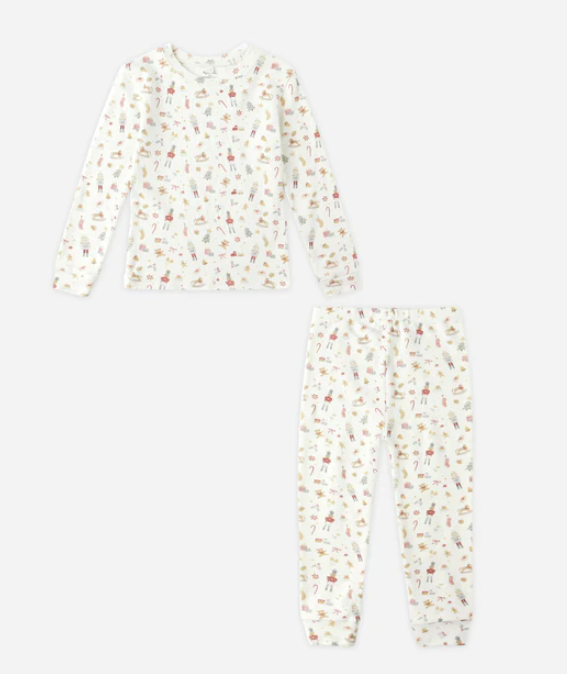 Rylee + Cru Organic Long Sleeve Pajama Set || Festive