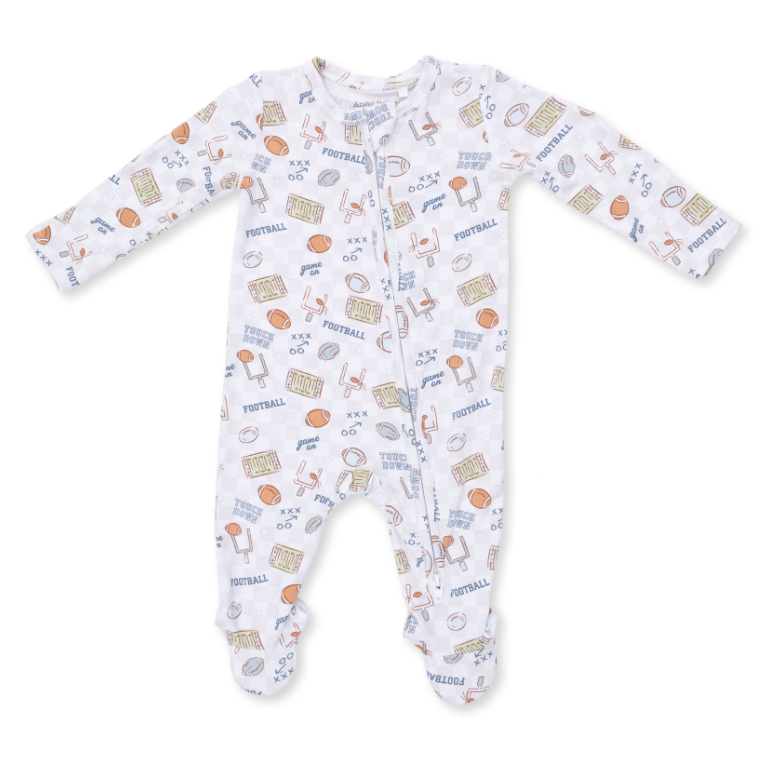 Angel Dear Football Check - 2 Way Zipper Footie