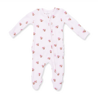 Angel Dear Mini Football Hearts - 2 Way Ruffle Back Zipper Footie