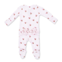 Angel Dear Mini Football Hearts - 2 Way Ruffle Back Zipper Footie