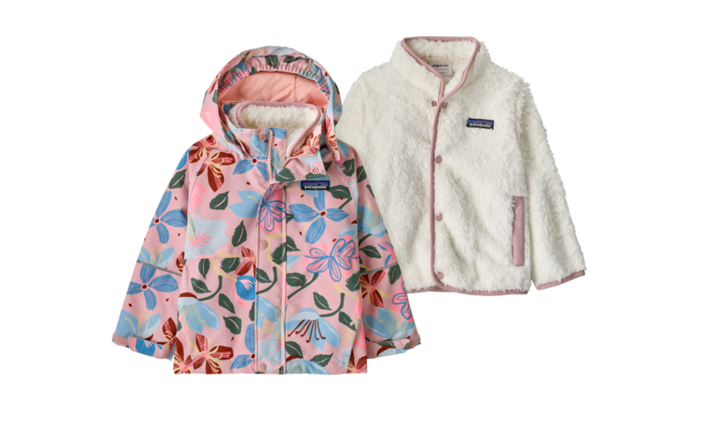 Patagonia Baby All Seasons 3-in-1 Jacket- Hopes and Blooms: Fuzzy Mauve