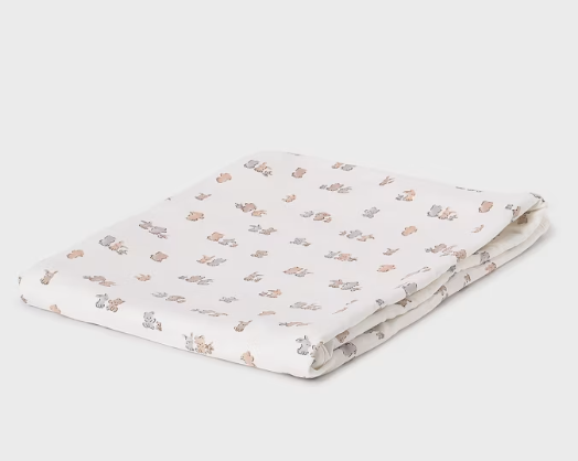 Baby Mini Printed Swaddle- Natural