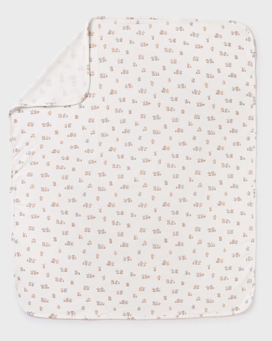 Baby Mini Printed Swaddle- Natural