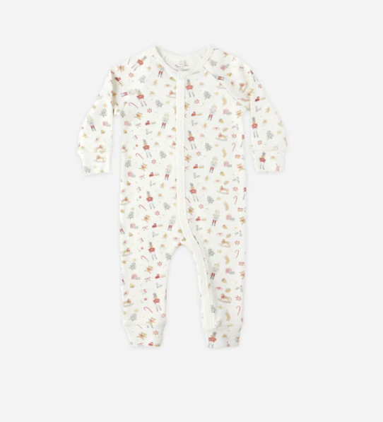 Rylee + Cru Organic Long John Pajamas || Festive