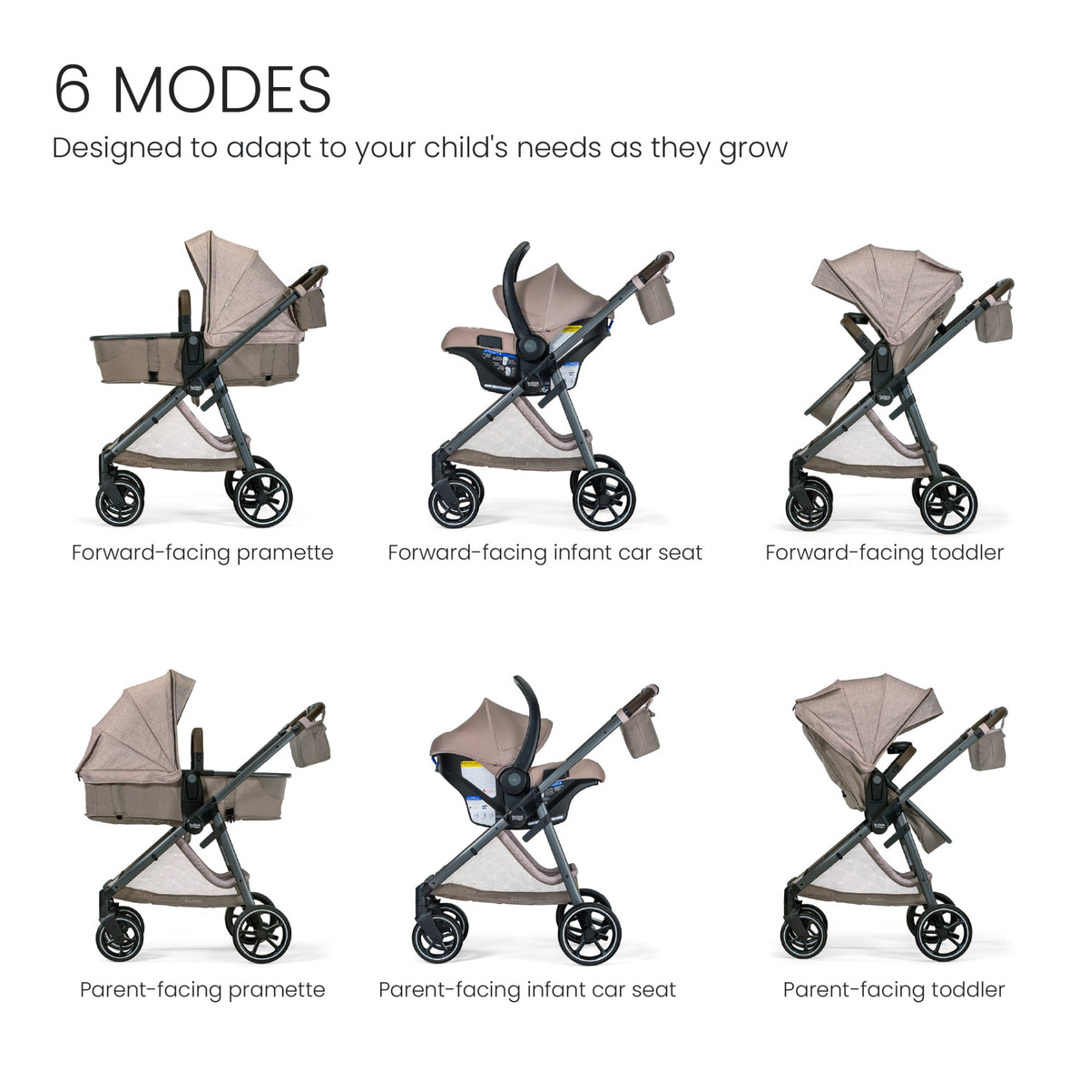 Britax Phases Travel System with Arbor Infant Car Seat + StayTight Base