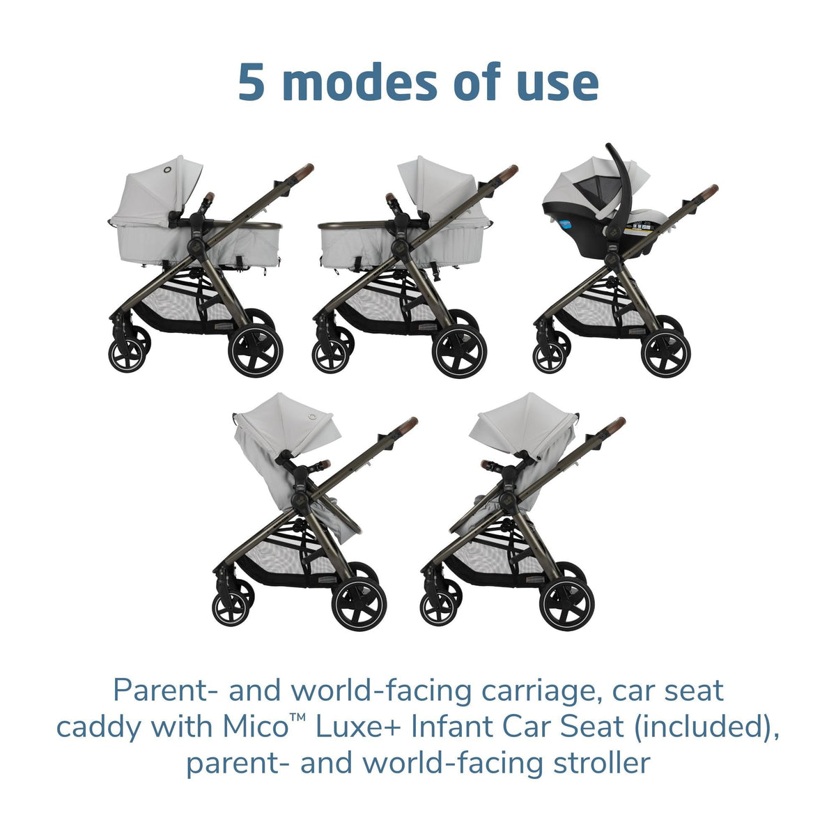 Maxi-Cosi Zelia Luxe+ 5-in-1 Modular Travel System – Baby Go Round, Inc