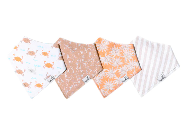 Copper Pearl 4PK Bandana Bib- Tide