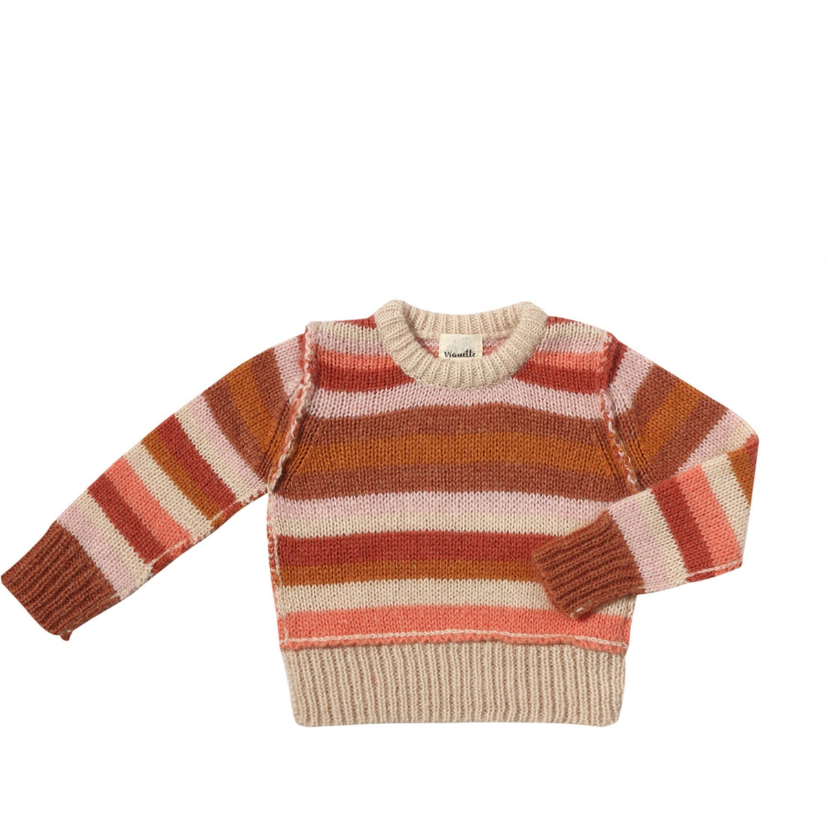 Vignette Donna Sweater | Coral Stripe