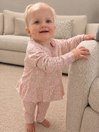 Gunamuna Fleece Two Piece Ruffled Sweatsuit