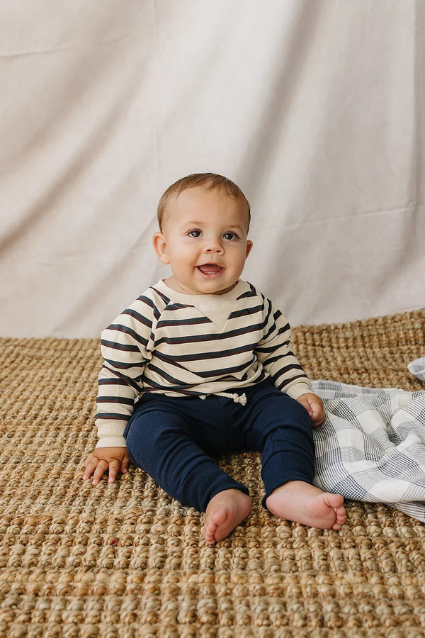 Mebie Baby Striped Crewneck
