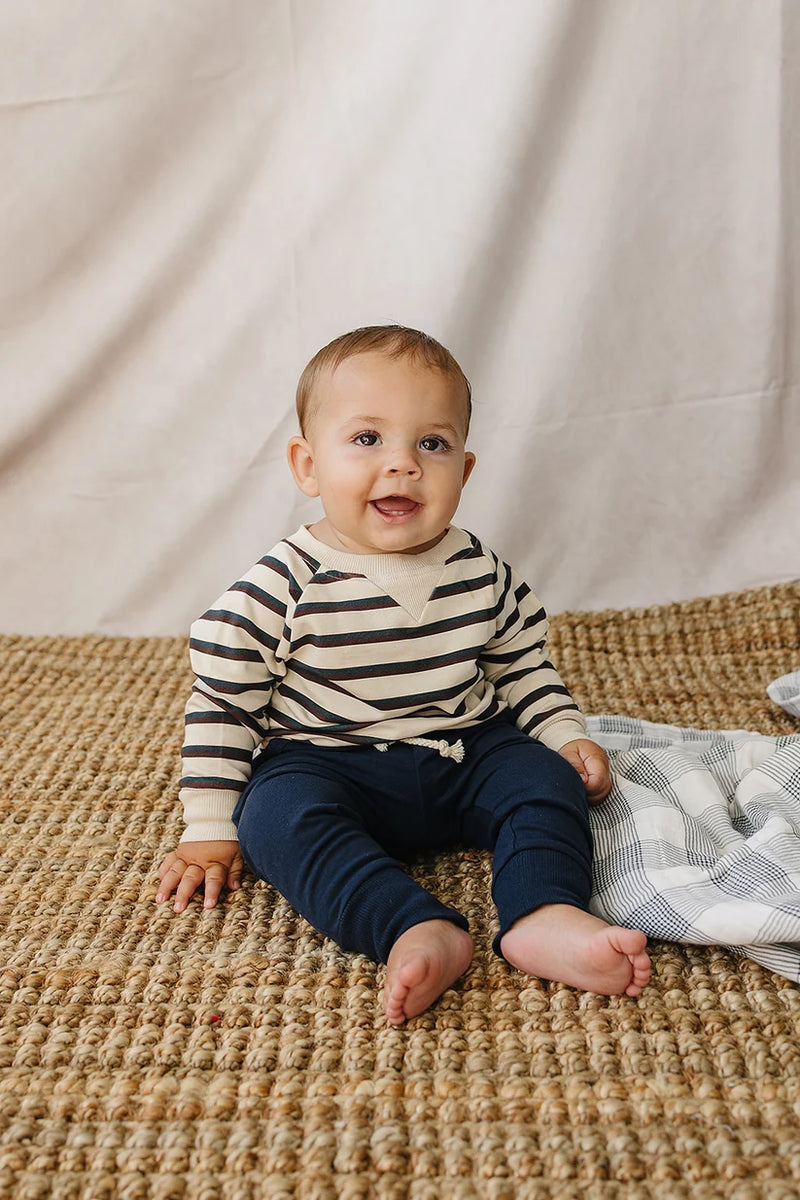 Mebie Baby Striped Crewneck