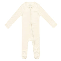 Copper Pearl Zip-Up Footie Pajama