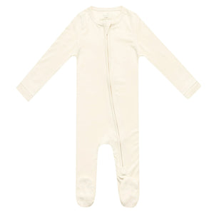 Copper Pearl Zip-Up Footie Pajama