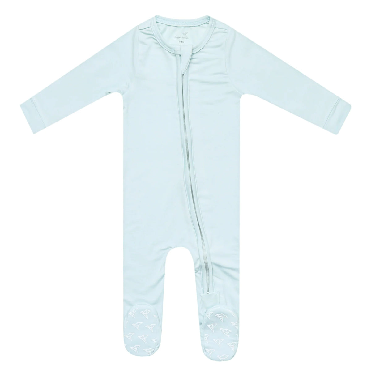 Copper Pearl Zip-Up Footie Pajama