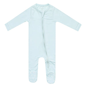 Copper Pearl Zip-Up Footie Pajama