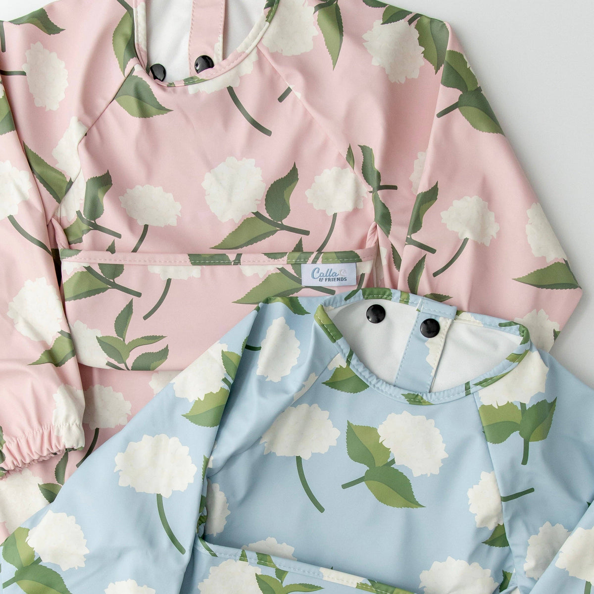 Calla & Friends - The Grayson Long Sleeve Bib - Hydrangeas