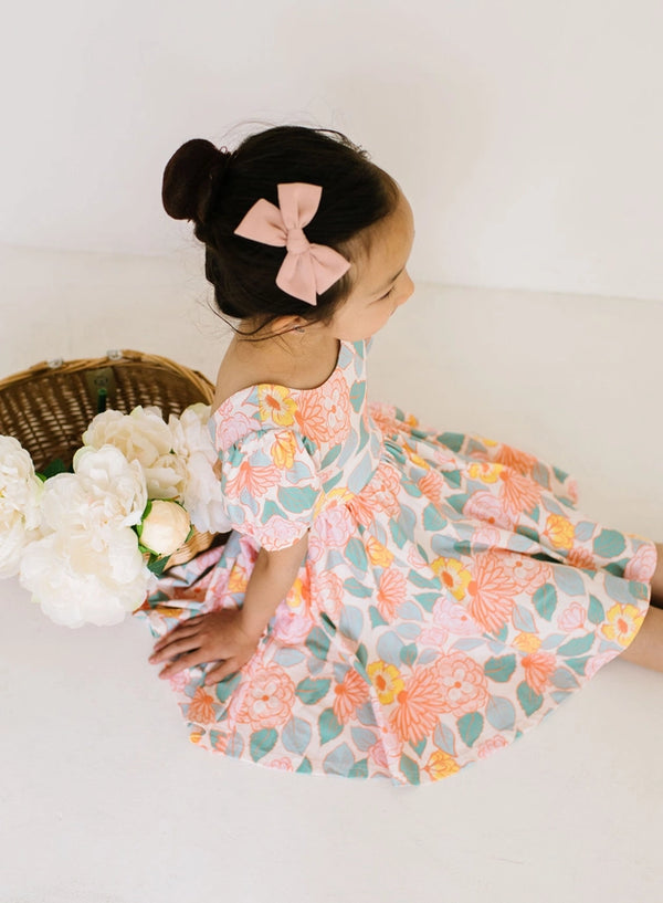 Ollie Jay Puff Twirl Dress- Soft Floral