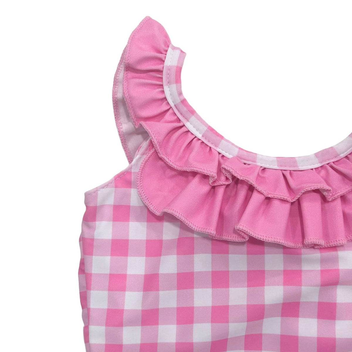 Sugar Bee Clothing - Girls Swimsuit - Pink Gingham