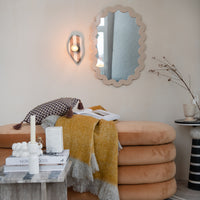 Bloomingville MDF Framed Scalloped Wall Mirror