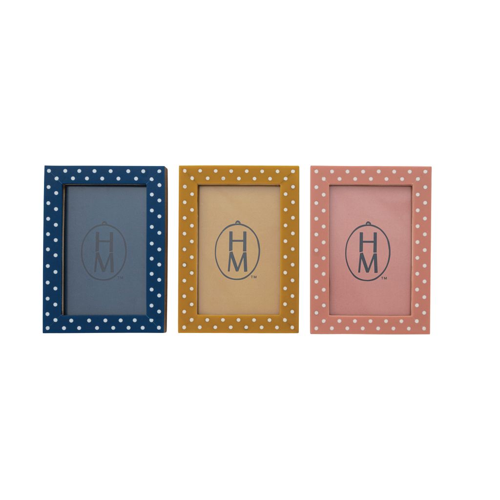 Hazel Mazel MDF & Resin Photo Frame with Polka Dots
