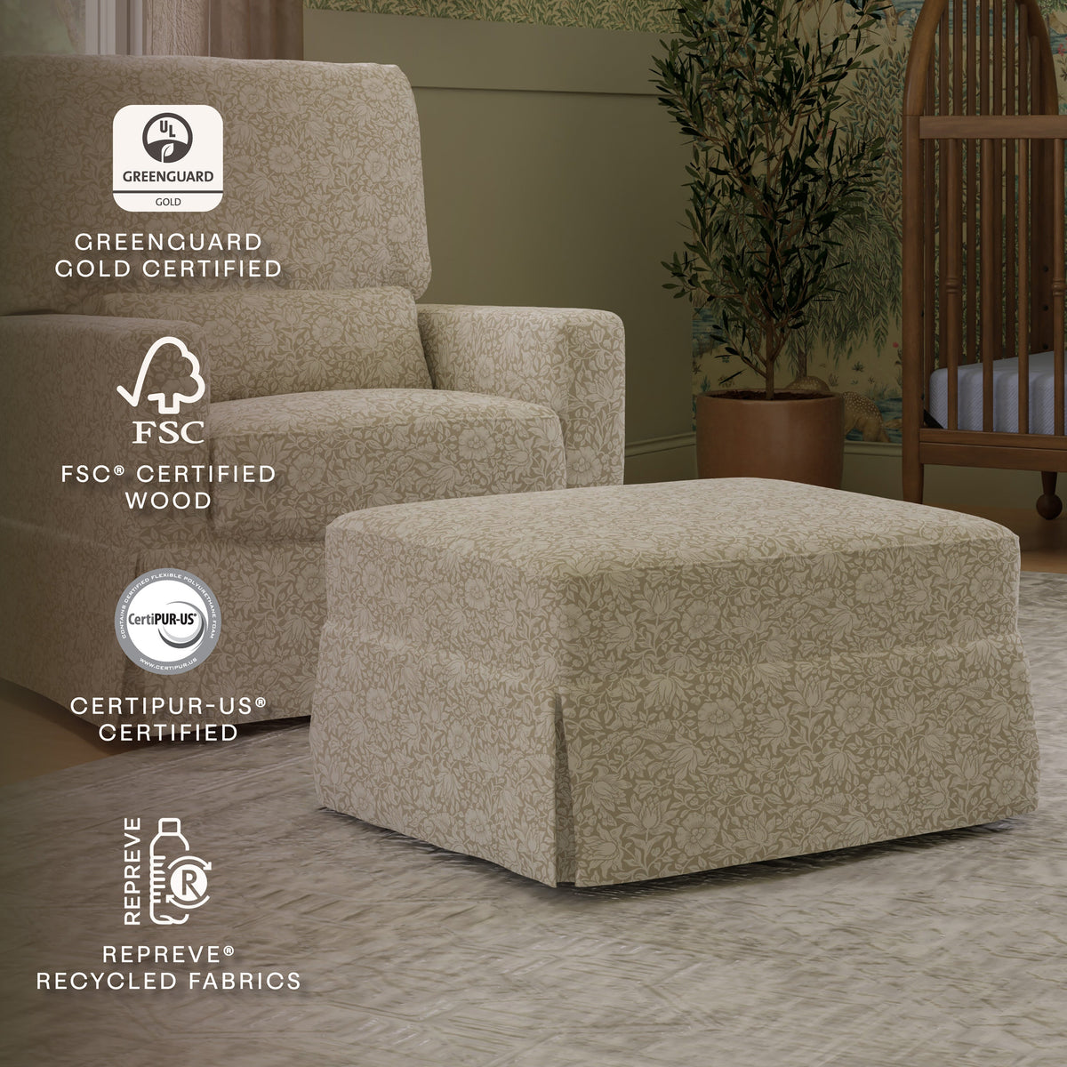 Morris & Co. x Namesake Crawford Gliding Ottoman