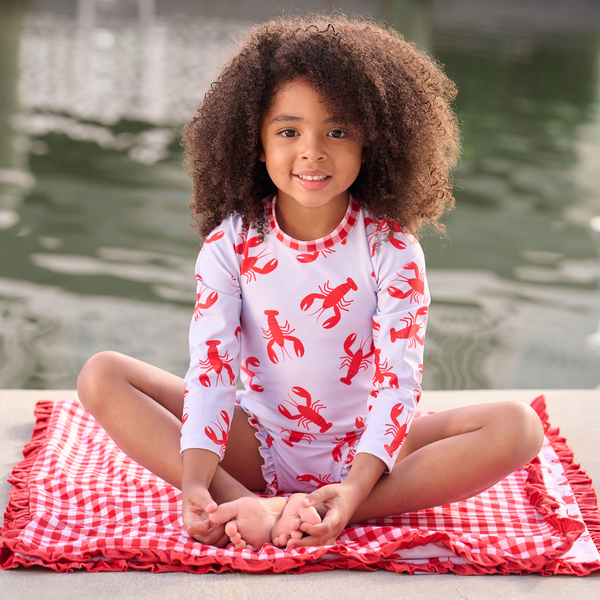 Sugar Bee Clothing - Girls Swimsuit - Crawfish
