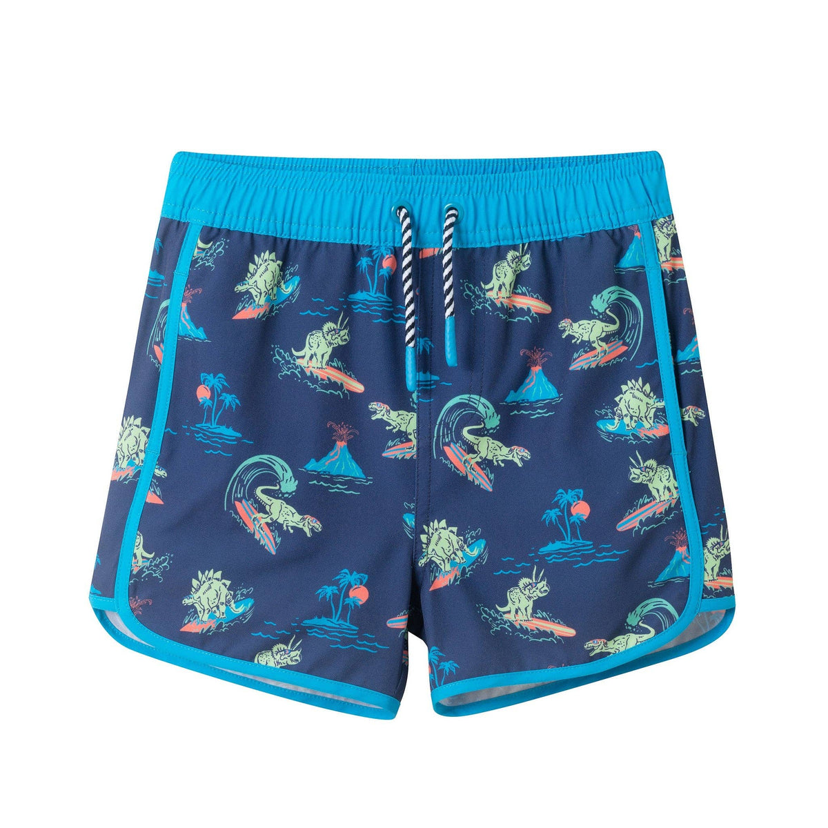 Andy & Evan - Boys Short Sleeve Rashguard Set | Navy Dino