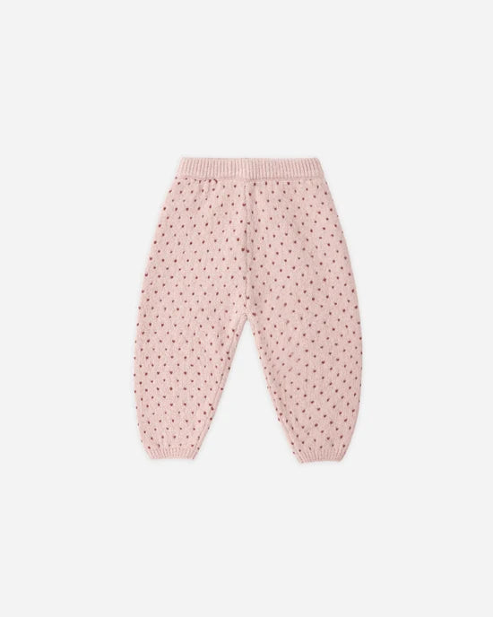 Rylee + Cru Knit Pant Brick Birds Eye