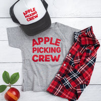 Sweet Winks  Apple Picking Crew Short Sleeve T-Shirt- Gray