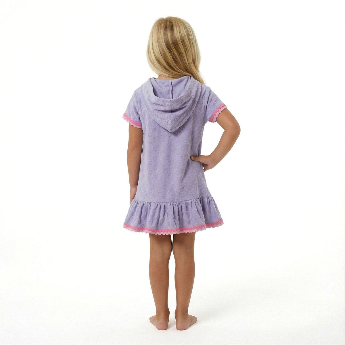 Andy & Evan - Girls Purple Floral Terry Cover-Up