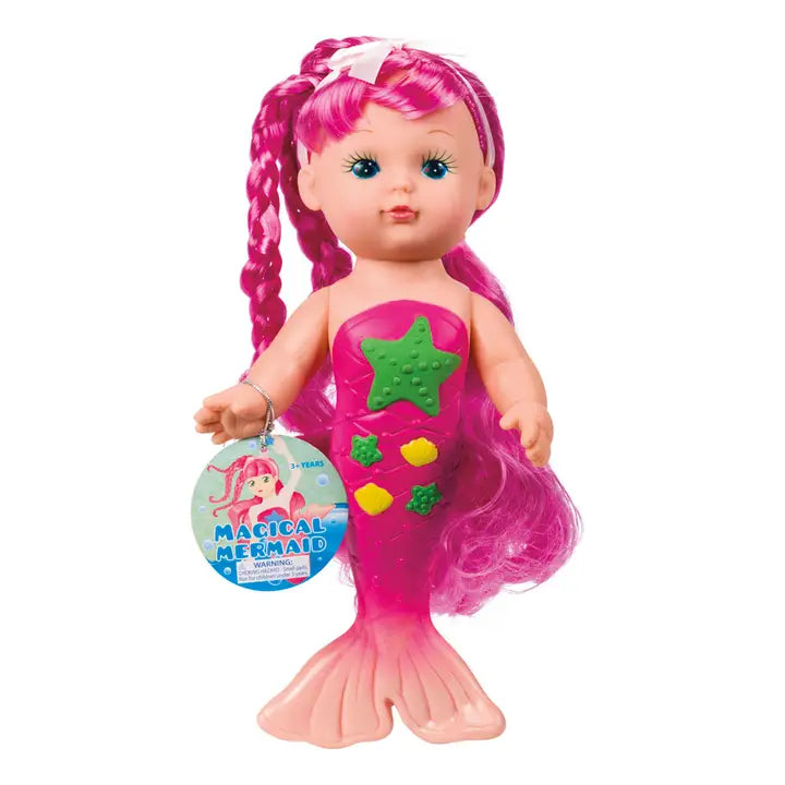 Toysmith Bathtime Mermaid Doll (Assorted Colors)