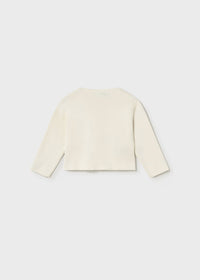 Mayoral Baby Bow Cardigan- Bone