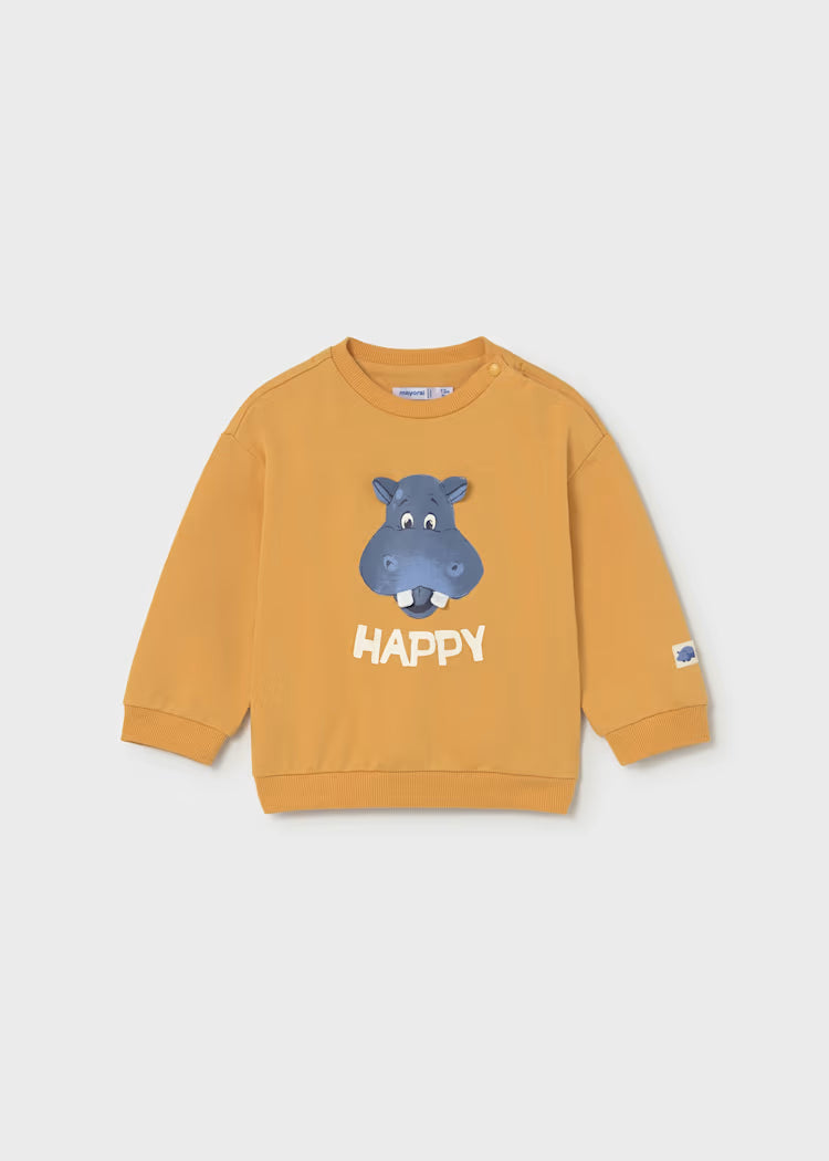 Mayoral Baby Loose Fit Sweatshirt- Peach