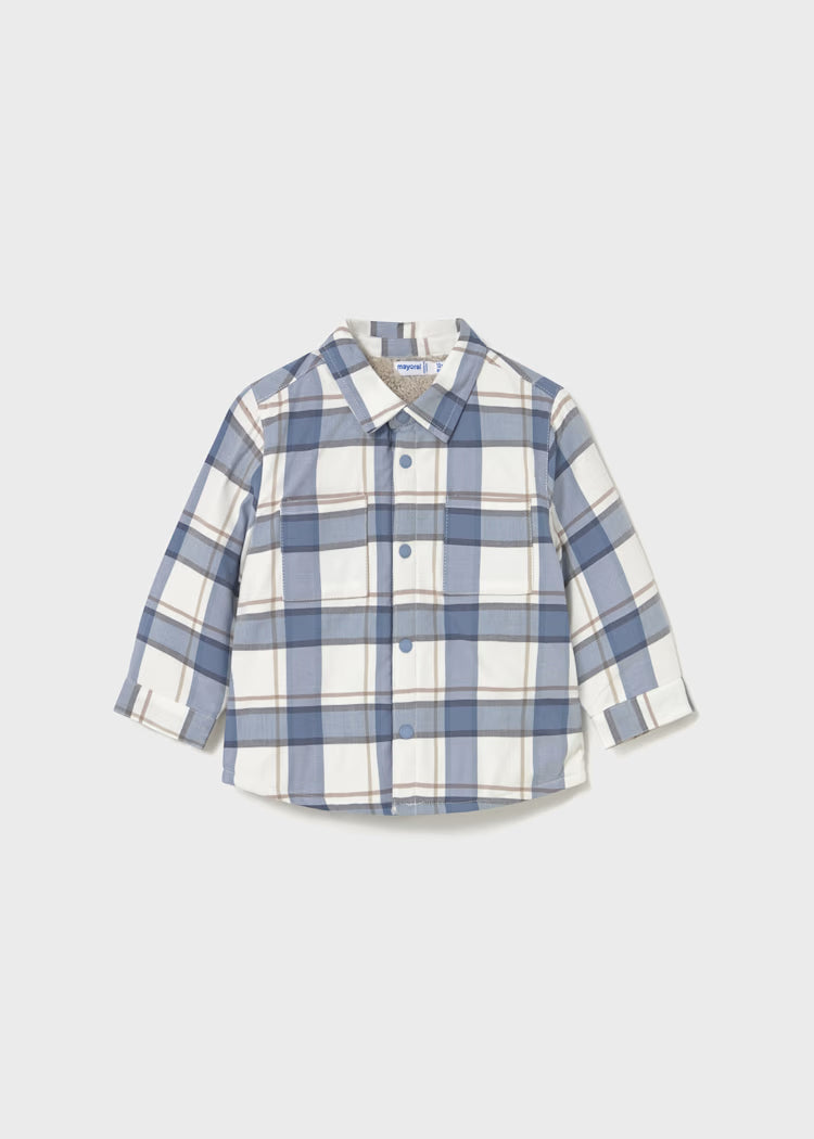 Mayoral Baby Plaid Overshirt II Ice Burg
