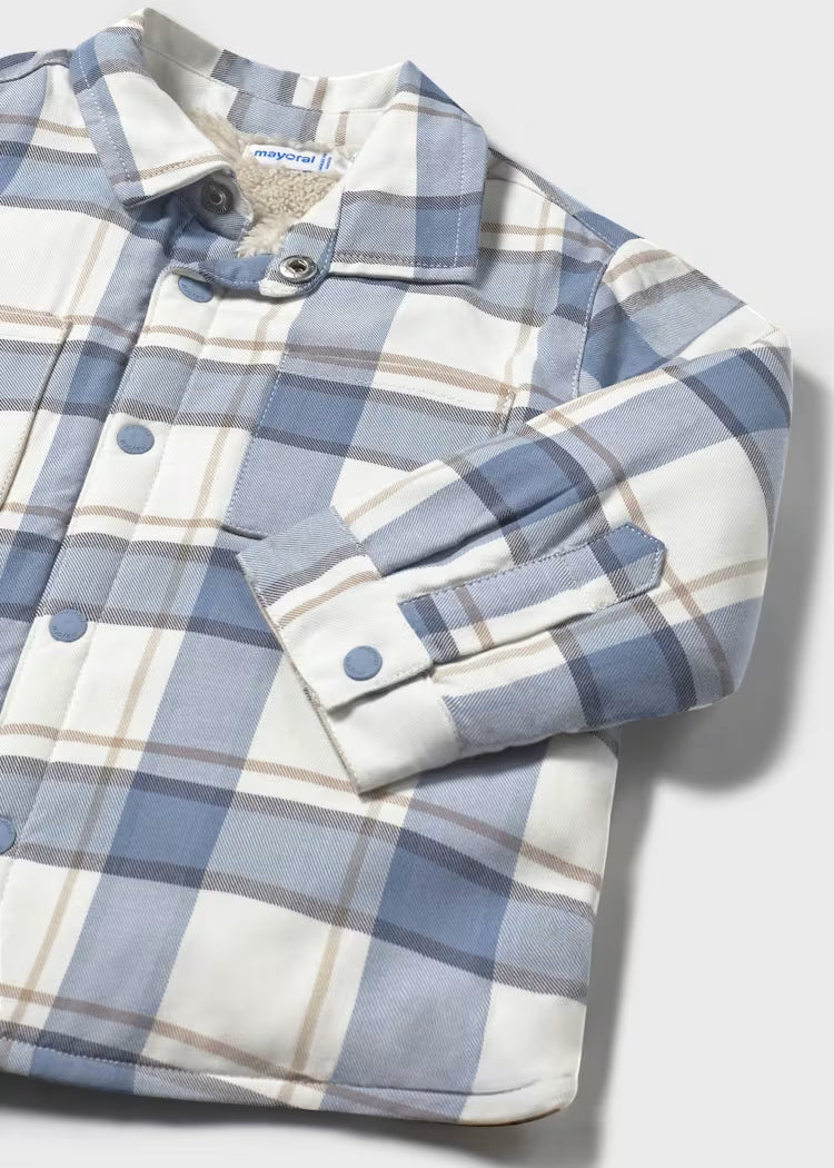 Mayoral Baby Plaid Overshirt II Ice Burg