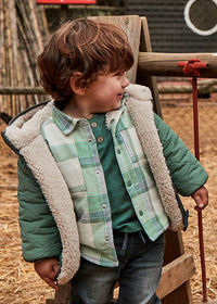 Mayoral Baby Plaid Overshirt II Spruce