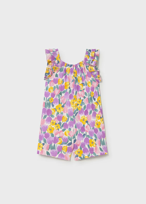 Mayoral Baby Polka Dots Romper- Lilac