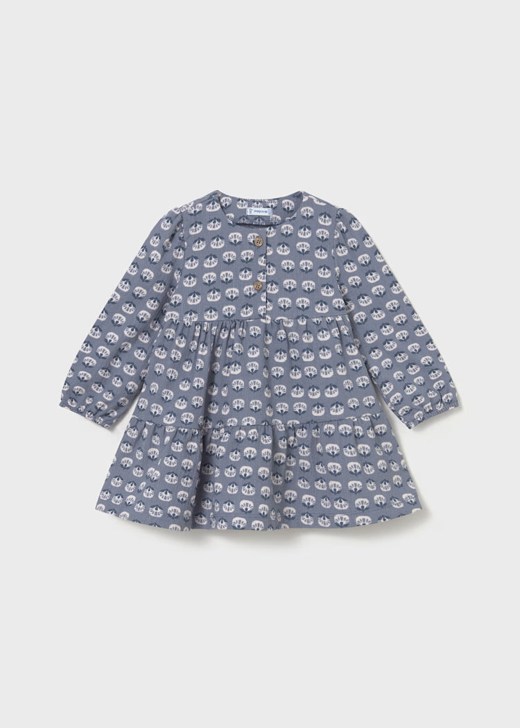 Mayoral Baby Printed Dress II Blue Bell